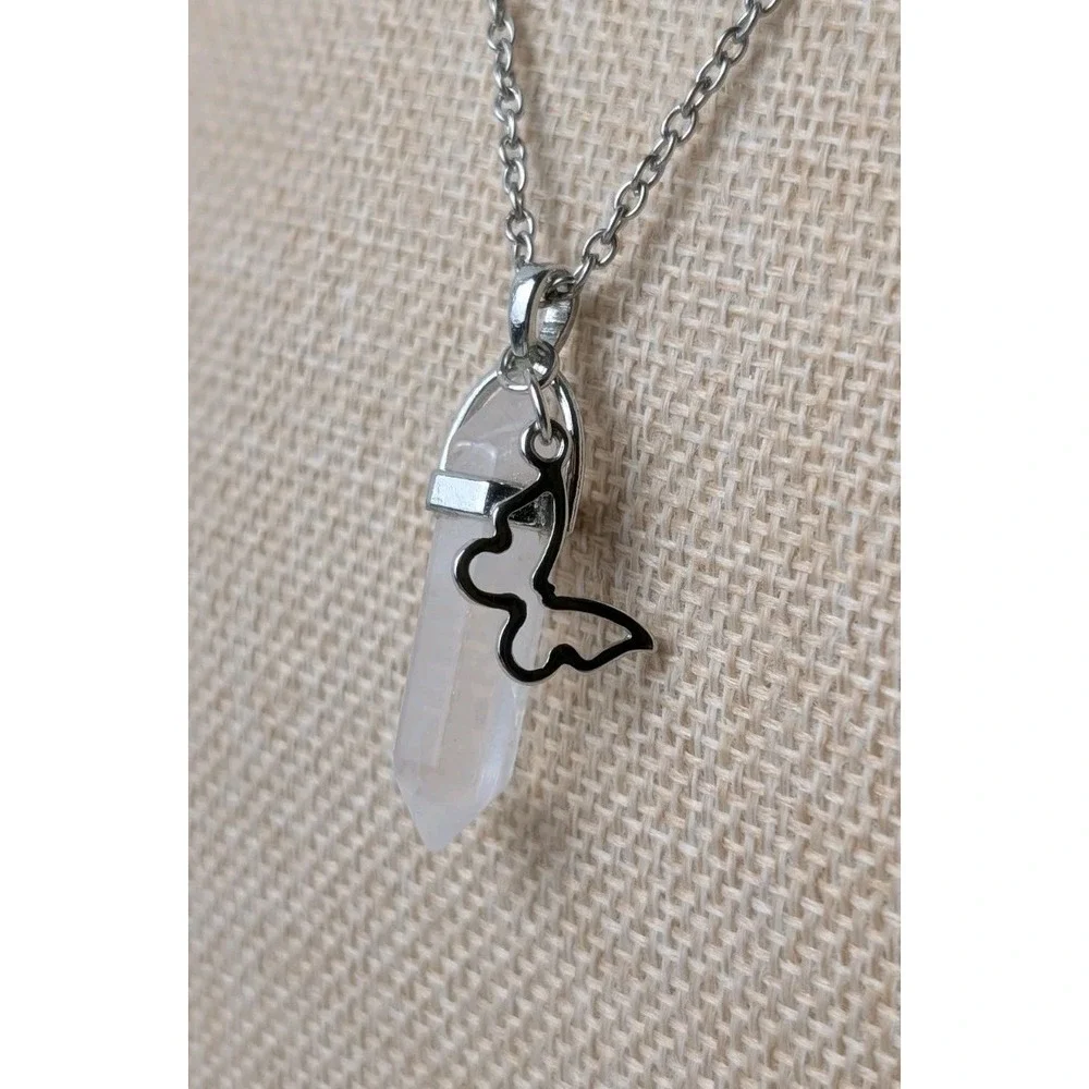 Silver Charm clear quartz